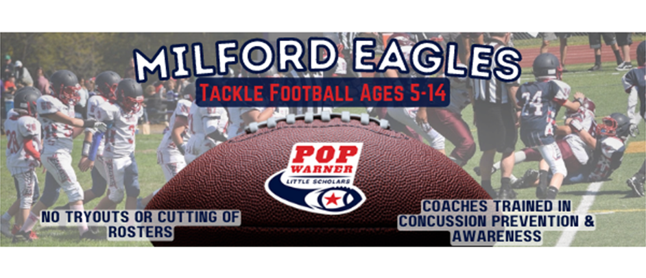 Join Milford Eagles tackle football open to ages 5-14 