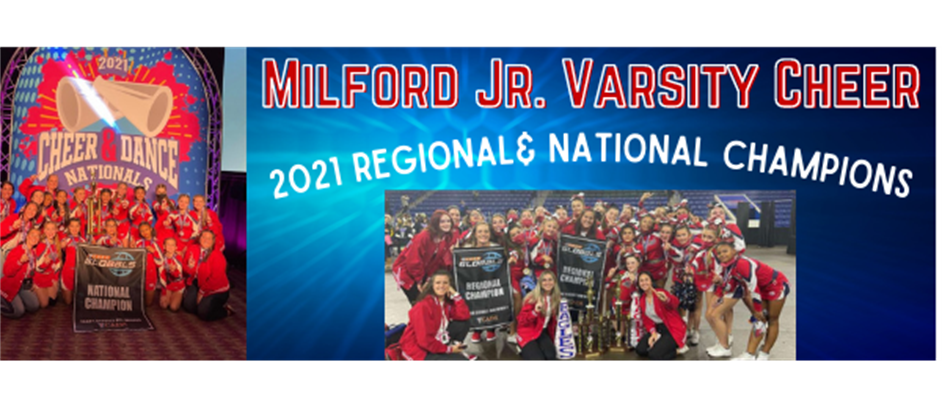 Jr. Varsity Cheer 1st place Regional and National Champions!!